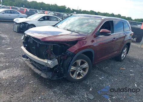 2014 Toyota Highlander Limited Platinum V6 z USA, uszkodzony, nr VIN 5TDDKRFH4ES050644